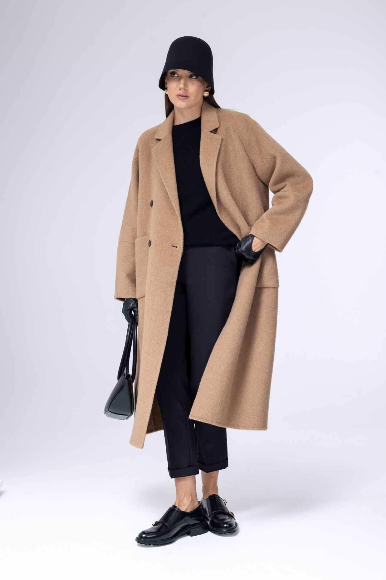 картинка 22101.ACW.0016S пальто женское из шерсти верблюда BEIGE от магазина Albana