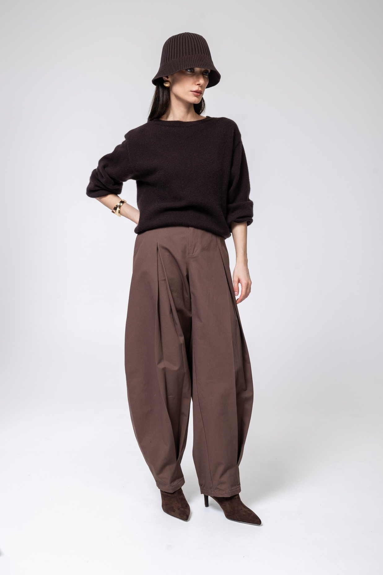 картинка 3117.ATW.0017S свитер женский из шерсти и кашемира BROWN от магазина Albana