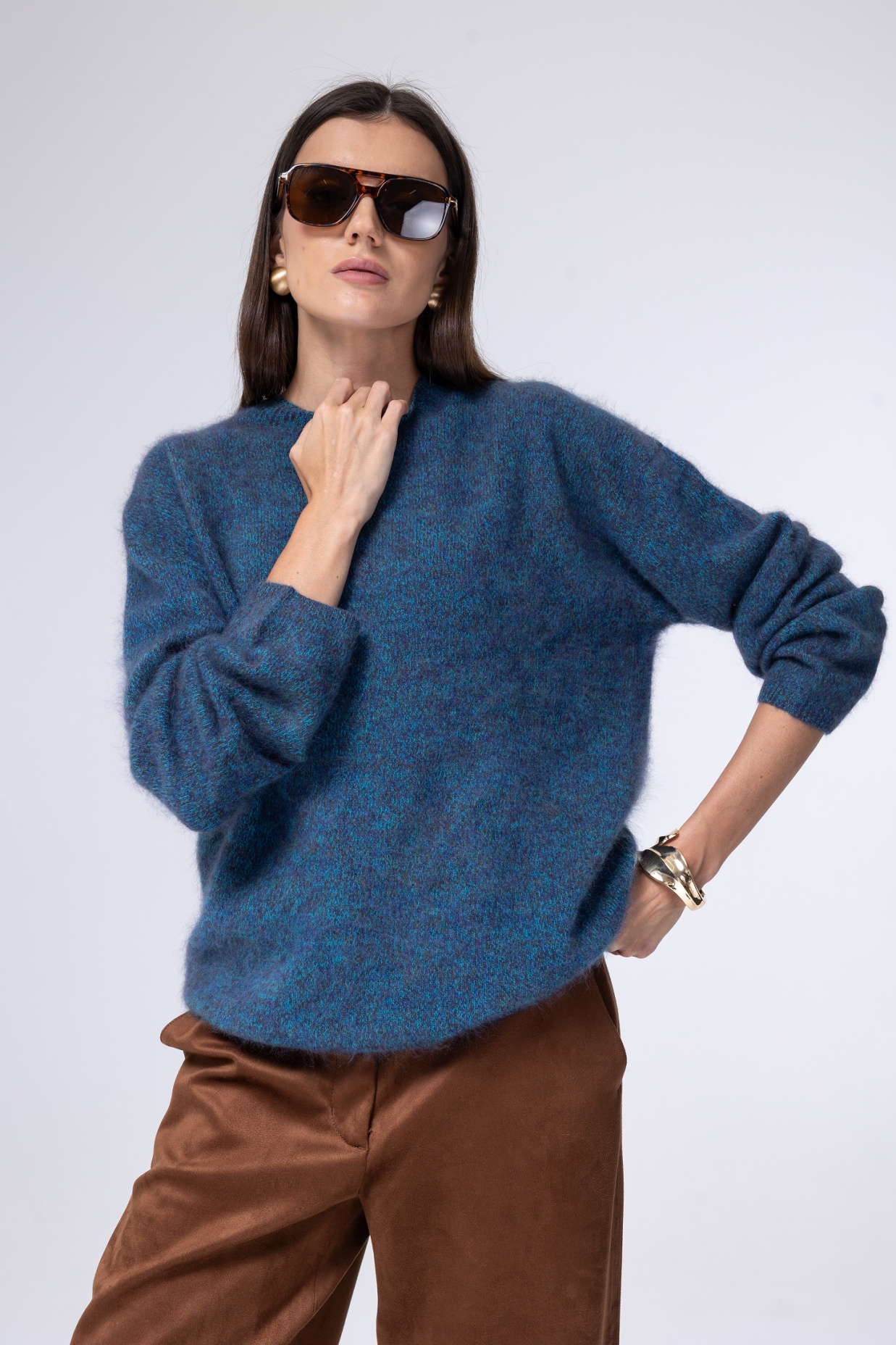 картинка 3111.ATW.0005S свитер женский из шерсти мериноса NAVY от магазина Albana