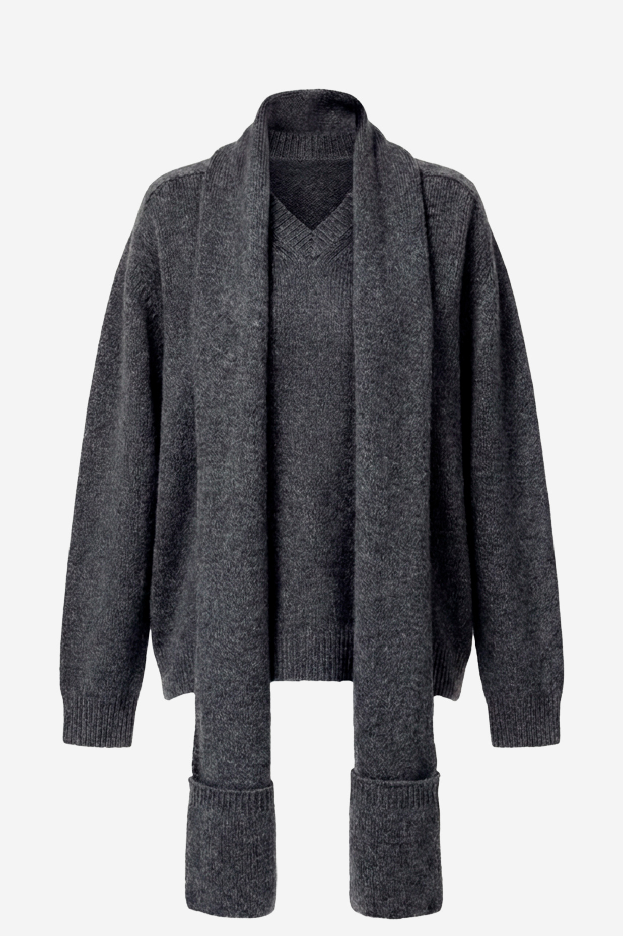 картинка 3104.ATW.0013S свитер женский из шерсти мериноса GRAY от магазина Albana