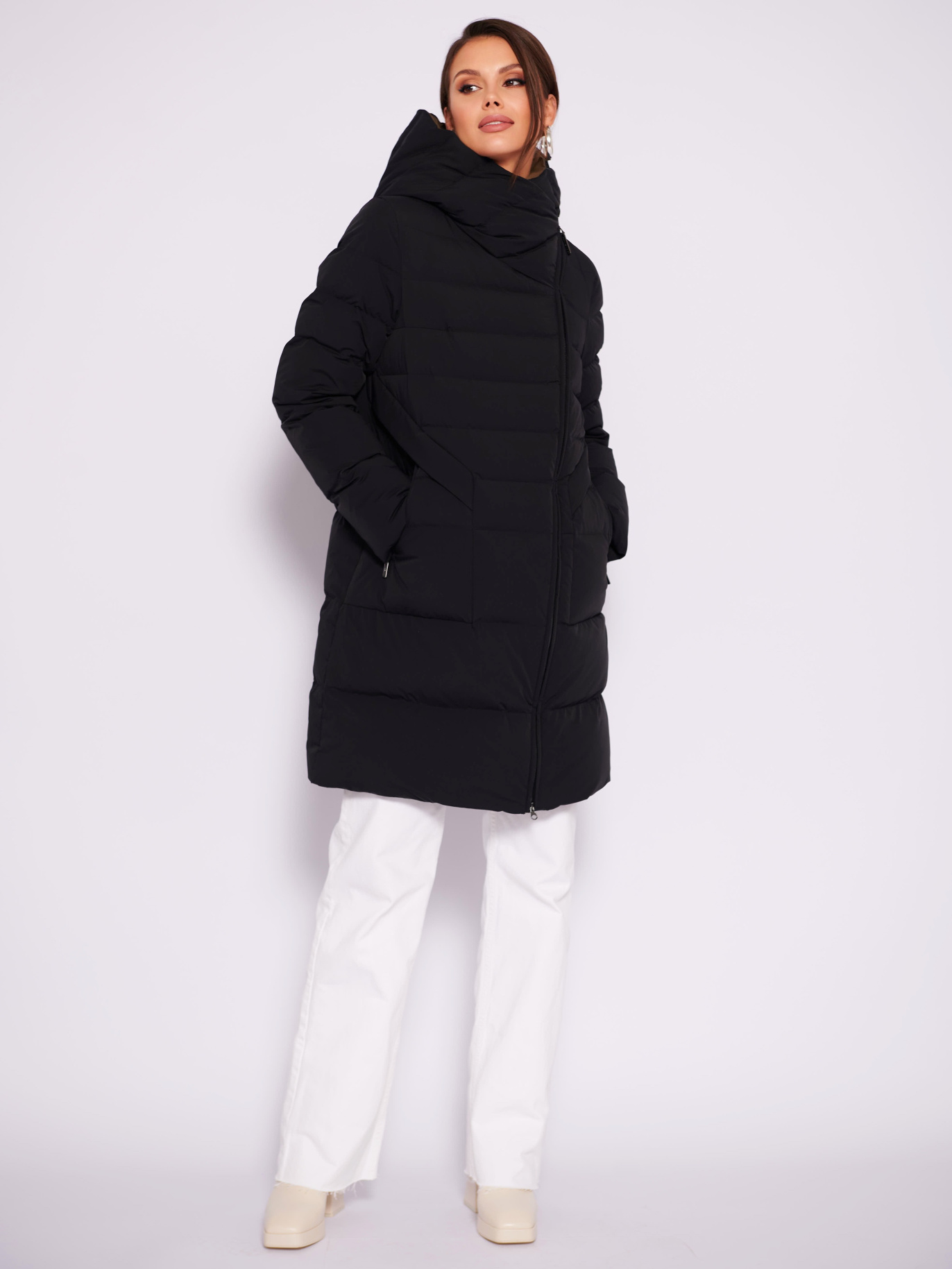 картинка 112.W22.001 пальто женское BLACK от магазина Albana