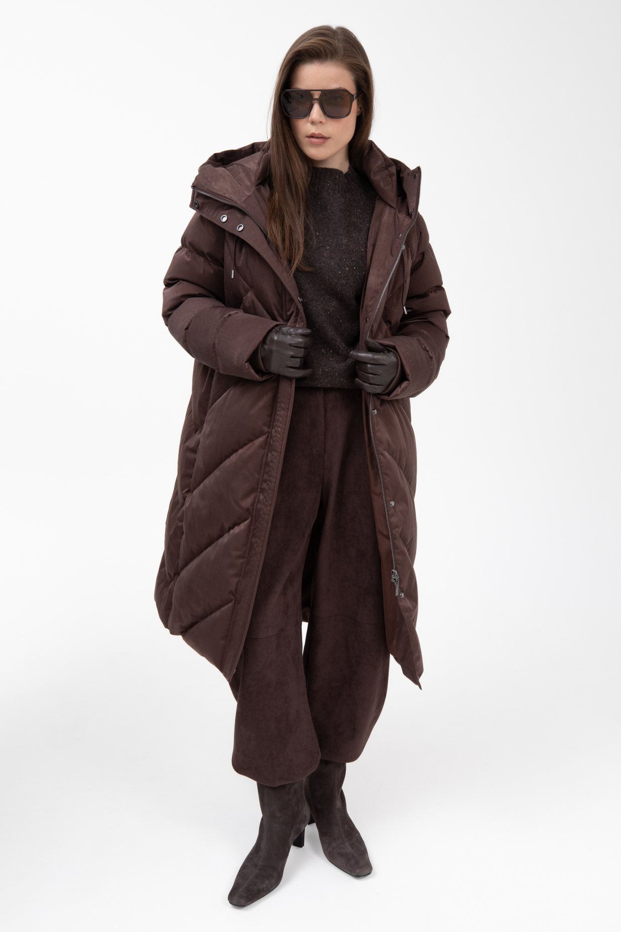 картинка 572.FWAA.027S пальто женское BROWN от магазина Albana