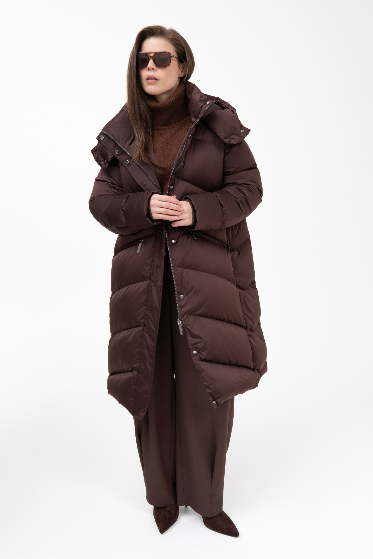 картинка 571.FWAA.027S пальто женское COFFEE от магазина Albana