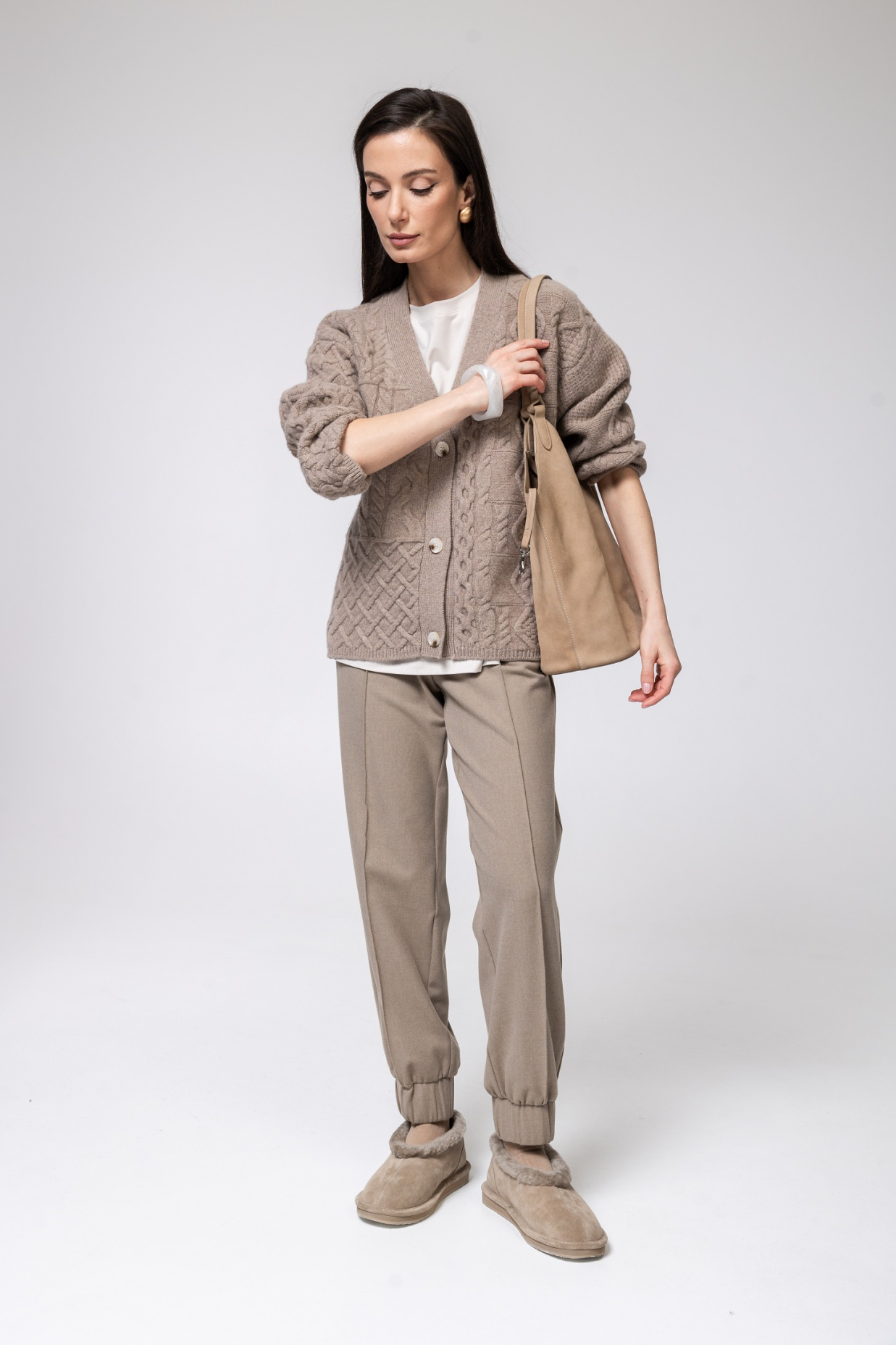 картинка 6105.ATW.0013S кардиган женский из шерсти GRAY от магазина Albana