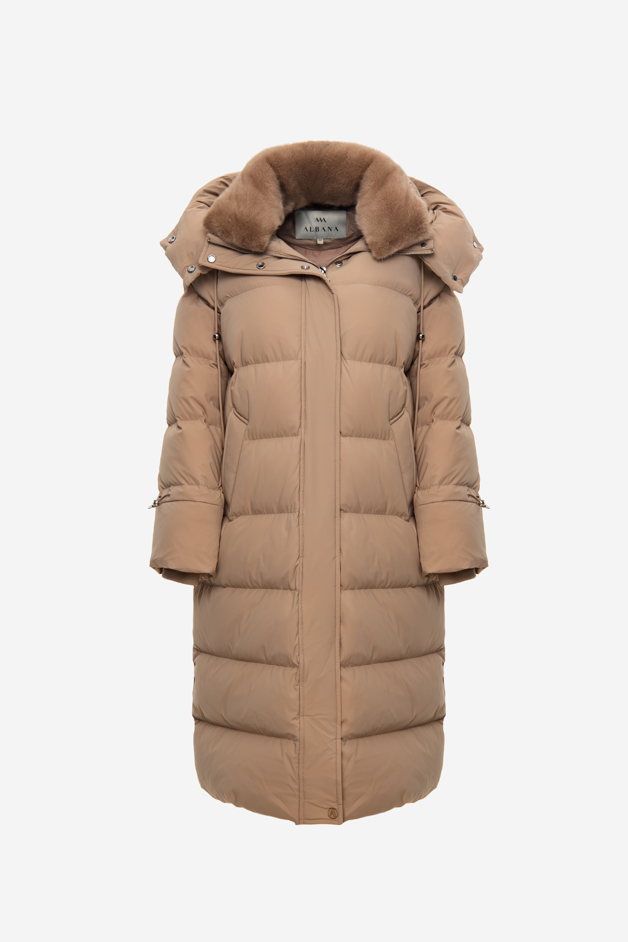 картинка 499.01.W25.F017 пальто женское с мехом норка MOKKO от магазина Albana