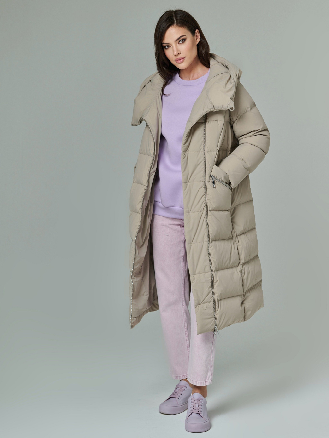 картинка 205.W23.016 пальто женское BEIGE  от магазина Albana