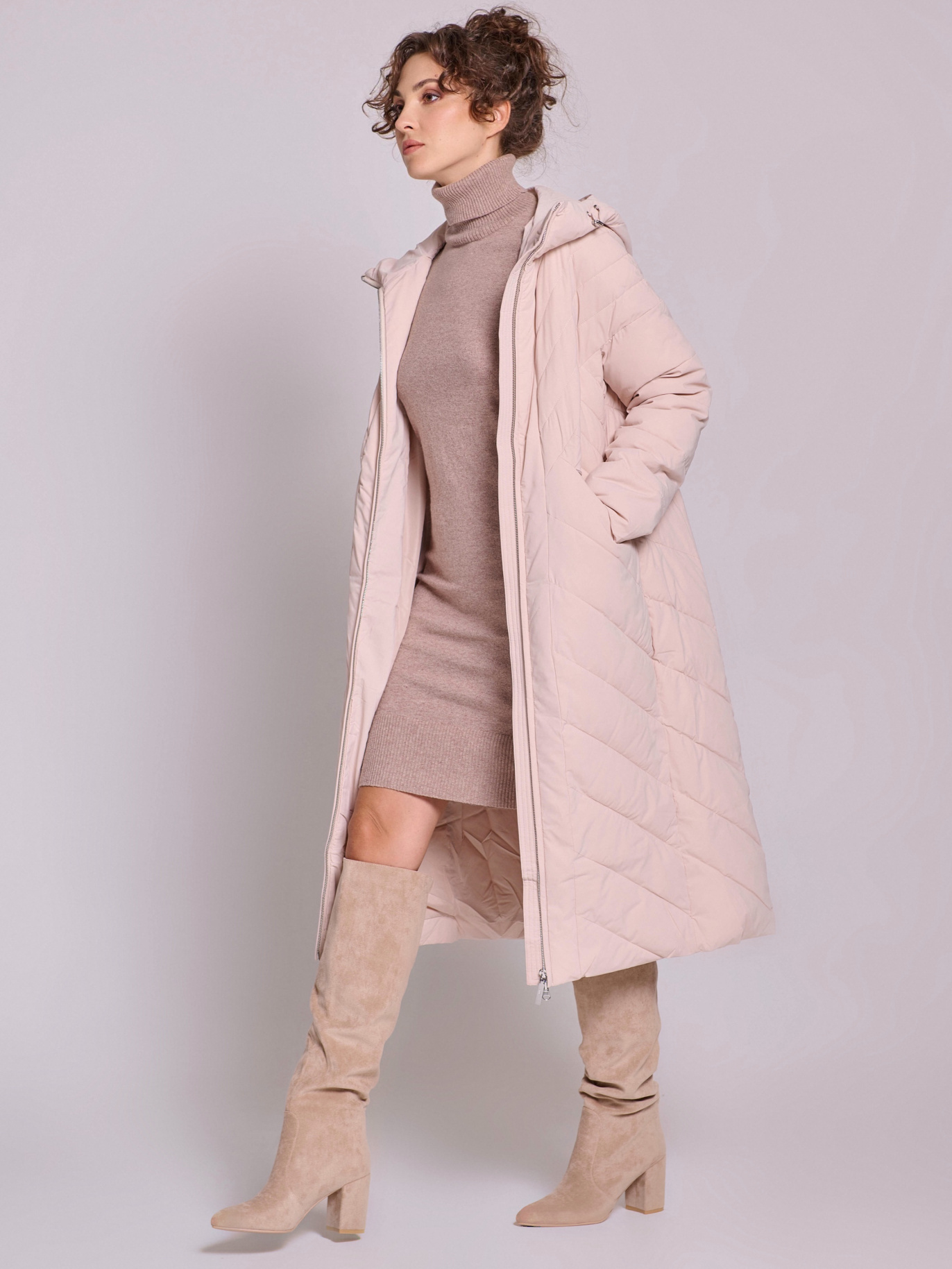 картинка 332.W24.016 пальто женское BEIGE  от магазина Albana