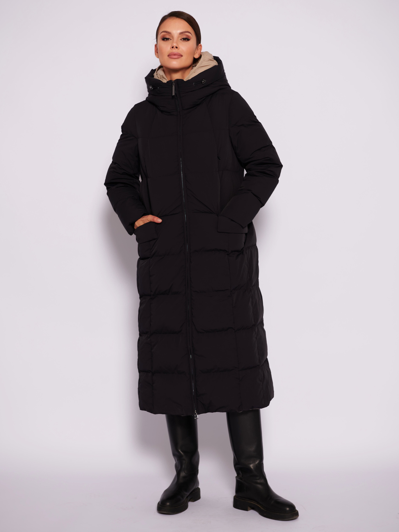 картинка 216.W23.001 пальто женское BLACK от магазина Albana