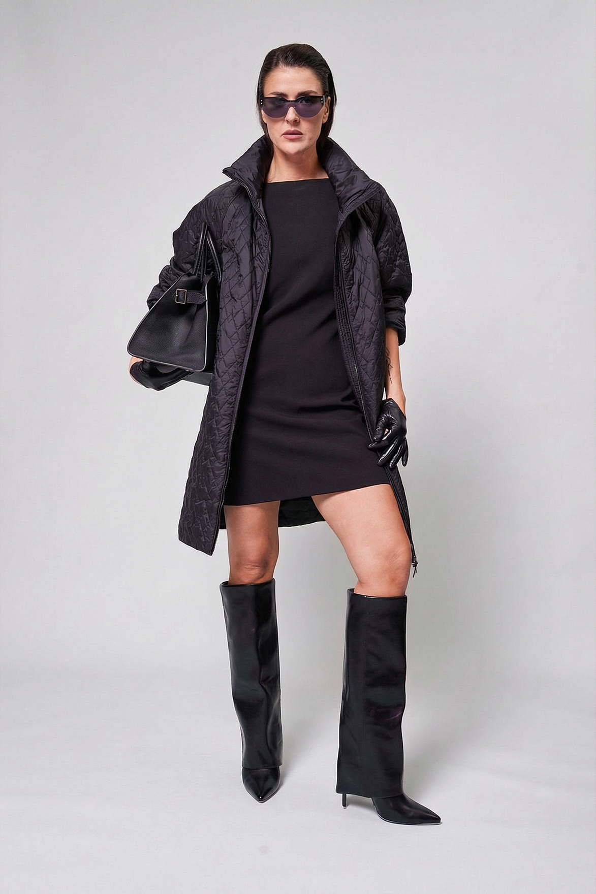 картинка 537.SS26.001 пальто женское BLACK от магазина Albana