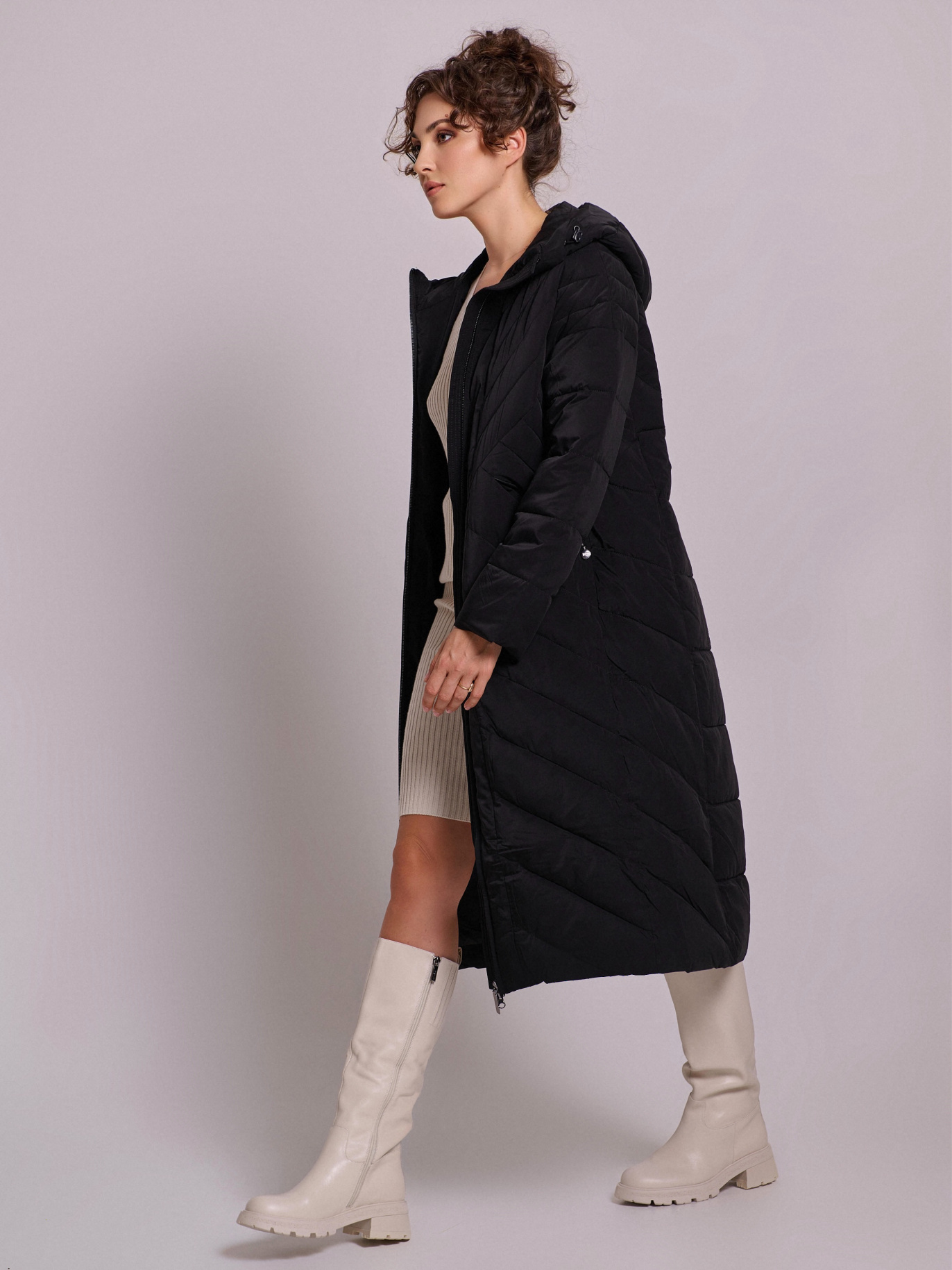 картинка 332.W24.001 пальто женское BLACK  от магазина Albana