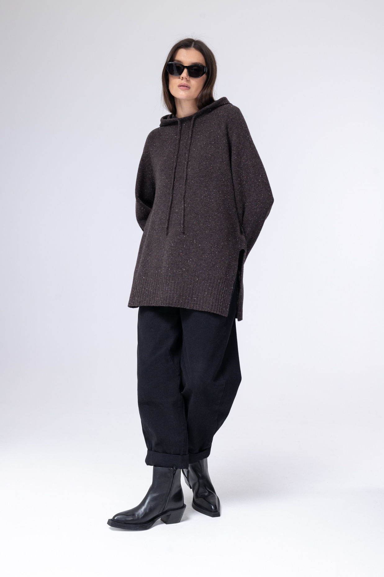 картинка 3105.ATW.0013S худи женский из шерсти мериноса GRAY от магазина Albana