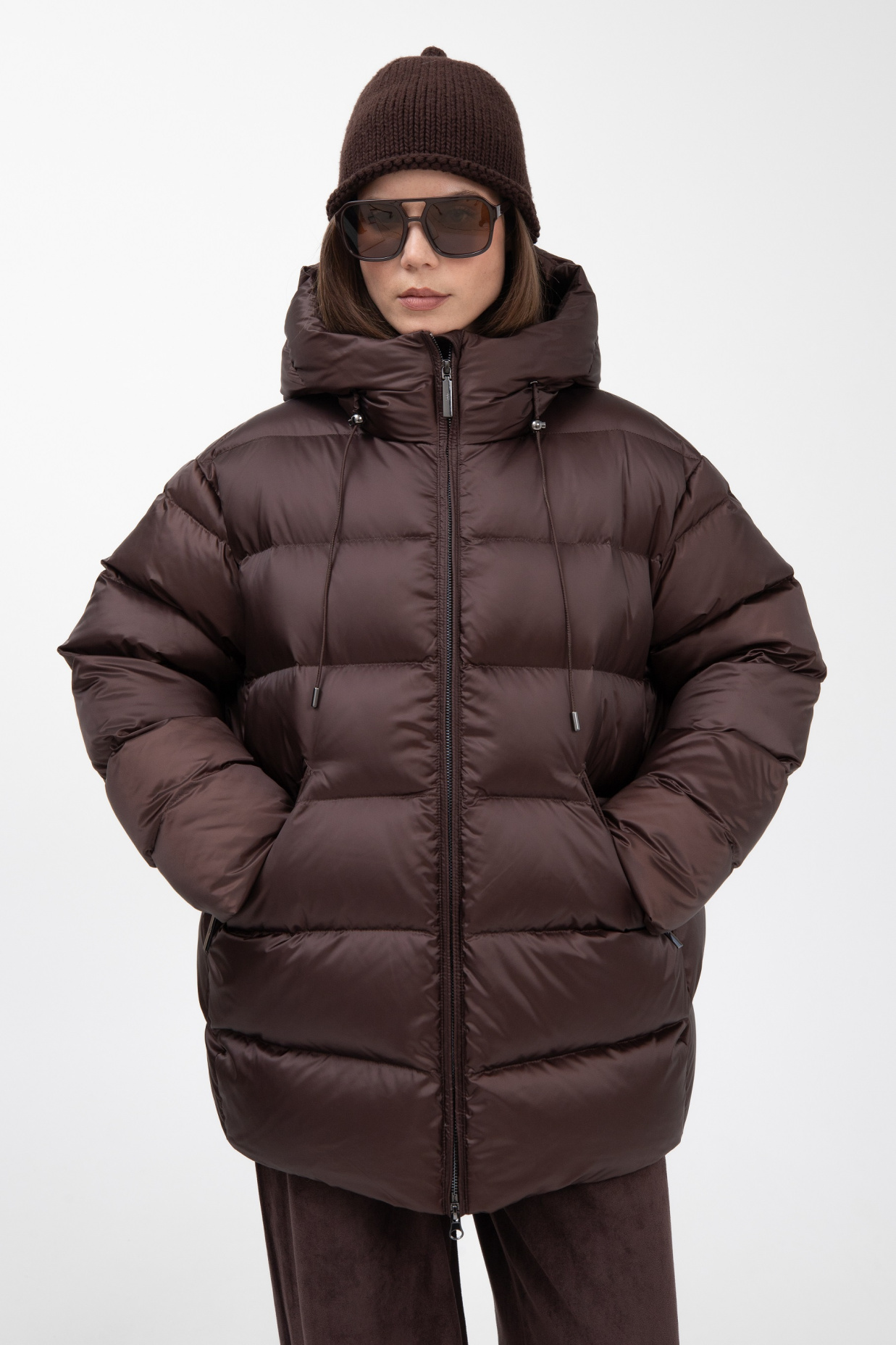 картинка 549.FWAA.017 куртка женская BROWN/LOGO NET BROWN от магазина Albana