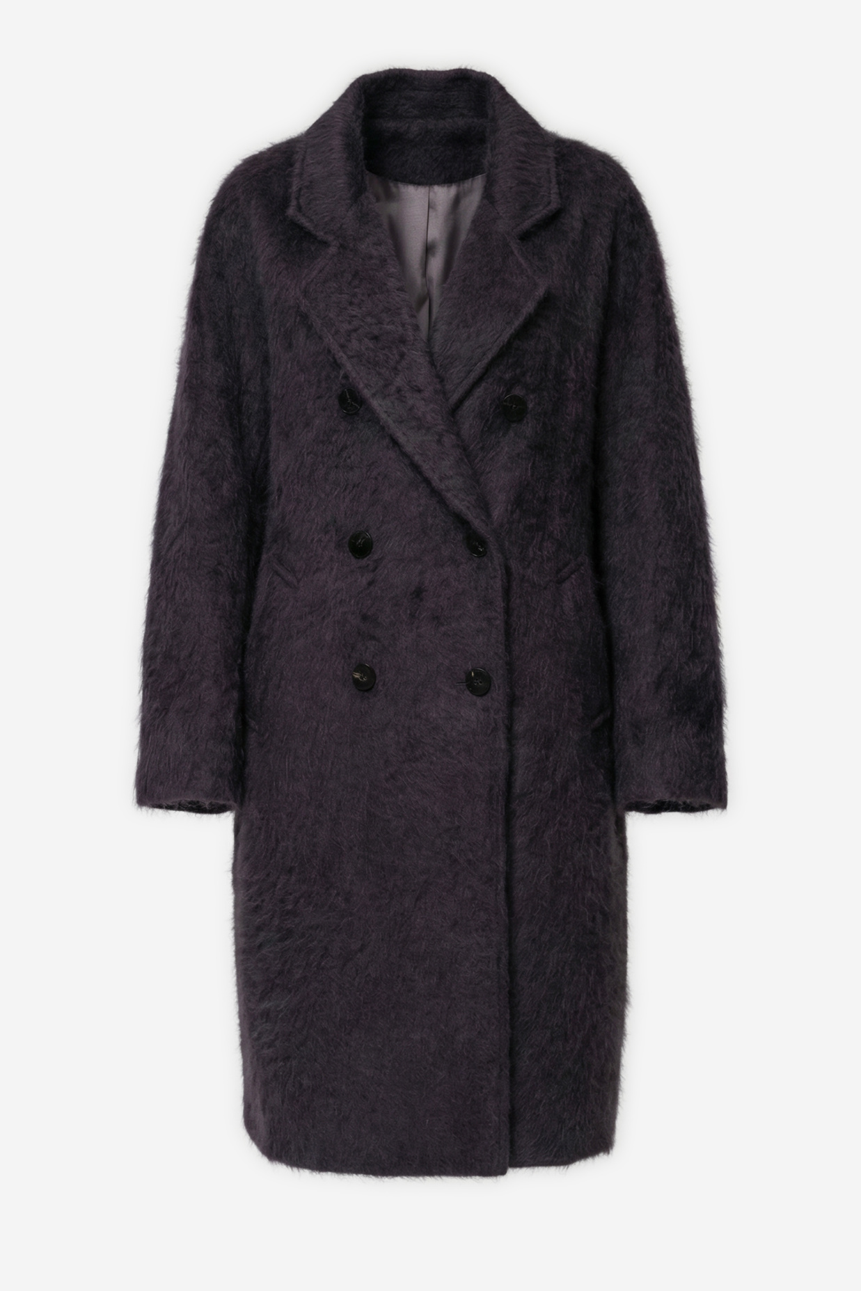 картинка 22103.ACW.0013S пальто женское из шерсти и шелка GRAY от магазина Albana