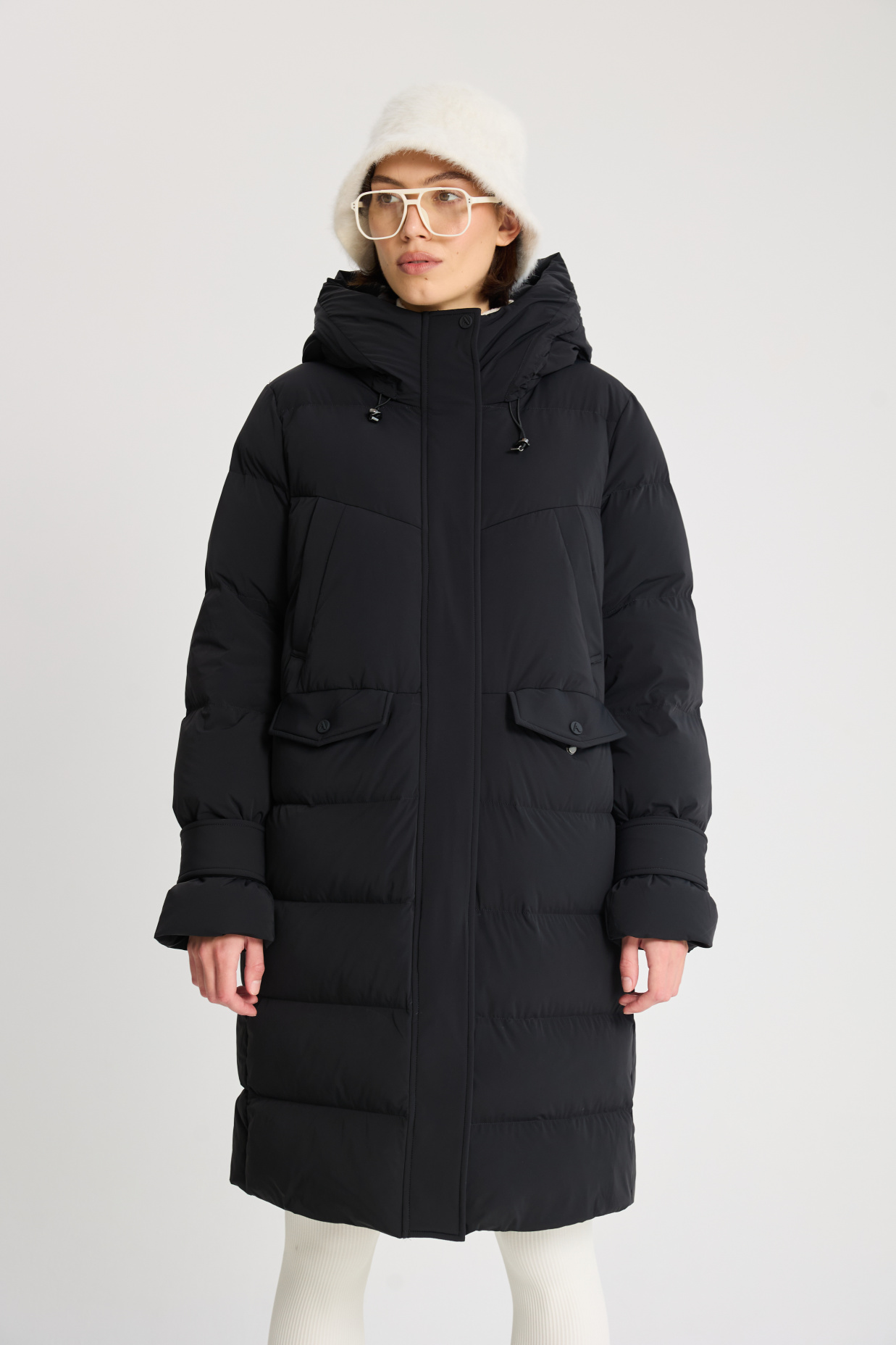 картинка 505.W25.001 пальто женское BLACK от магазина Albana