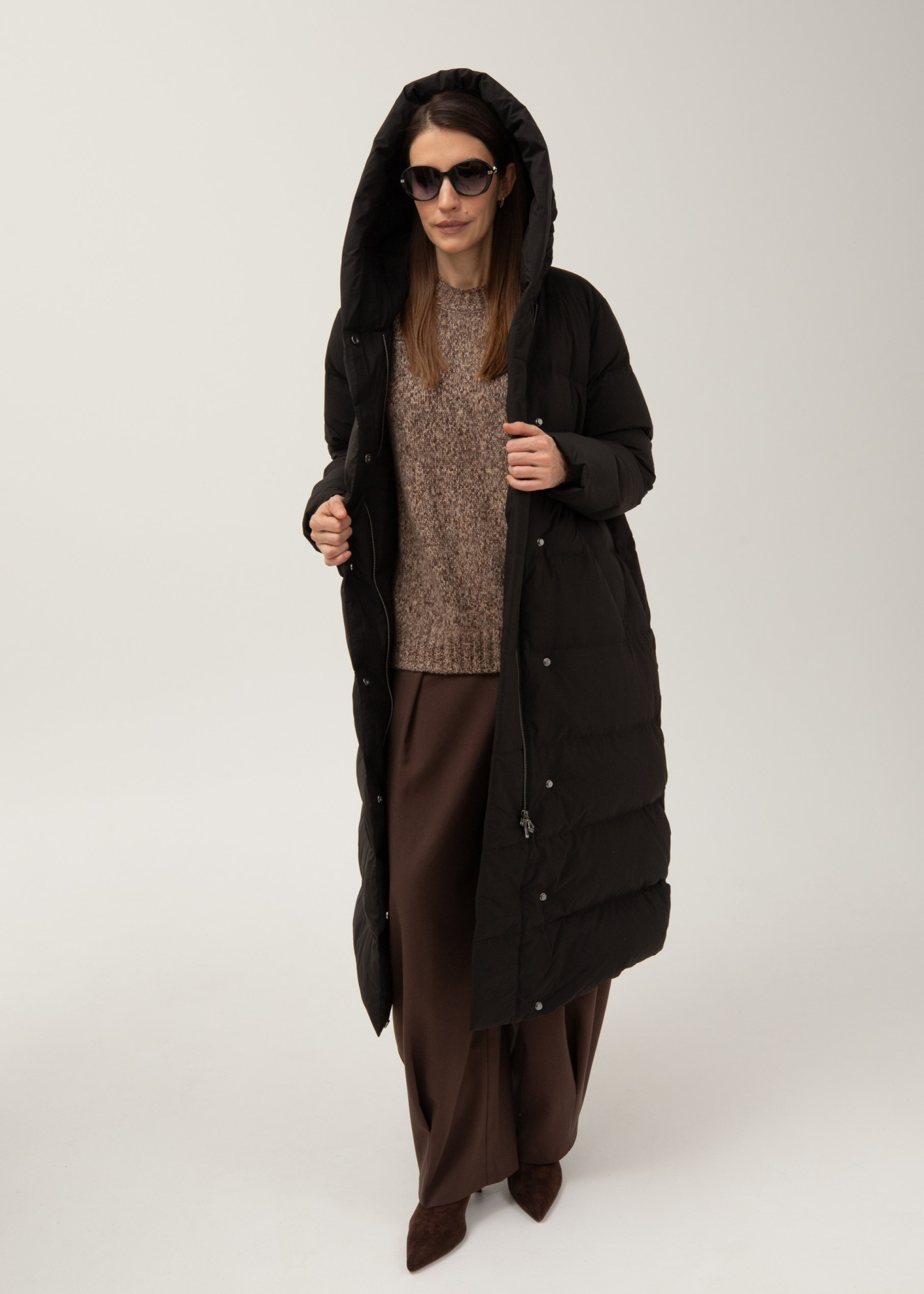 картинка 454.FW25.001S пальто женское BLACK  от магазина Albana