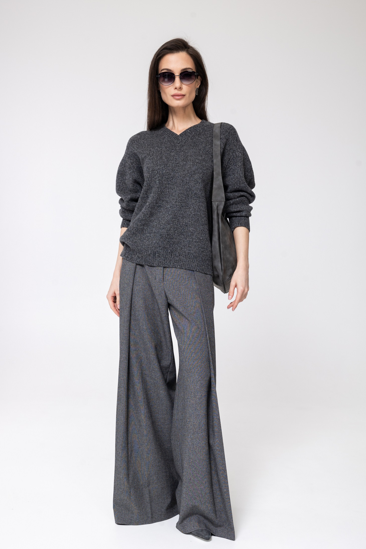 картинка 3104.ATW.0013S свитер женский из шерсти мериноса GRAY от магазина Albana