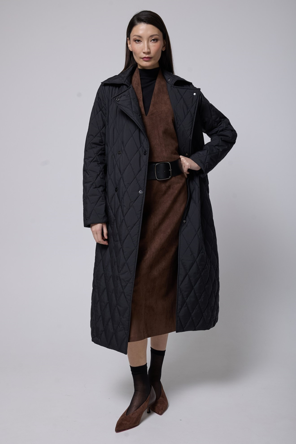 картинка 523.SS26.001 пальто женское BLACK от магазина Albana