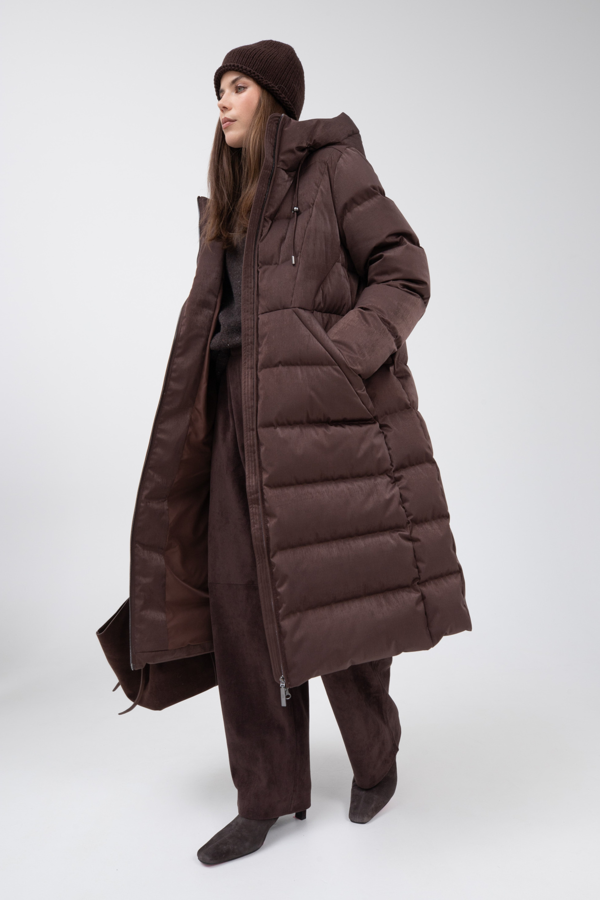 картинка 546.FWAA.027S пальто женское BROWN от магазина Albana